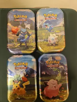 Pokemon TCG: Mega Evolution Ascended Heroes - Mini Tins - Sealed x4 - Image 1