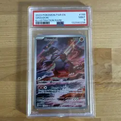 Pokemon TCG Groudon Illustration Rare Paradox Rift 199/182 PSA 9 - Image 1
