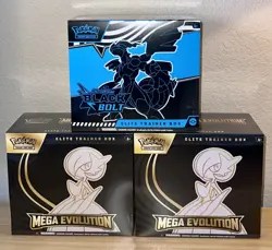 Pokemon TCG Mega Evolution Gardevoir Elite Trainer Box & Black Bolt ETB LOT OF 3 - Image 1