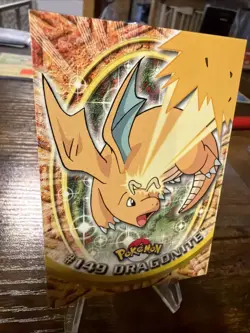 Pokemon Topps Dragonite Non Holo Blue Back - Image 3