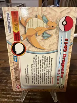 Pokemon Topps Dragonite Non Holo Blue Back - Image 4