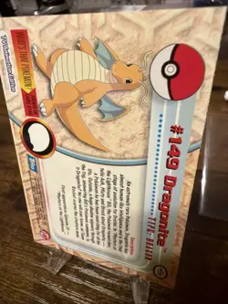 Pokemon Topps Dragonite Non Holo Blue Back - Image 5