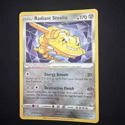 Radiant Steelix 124/196 Lost Origin NM Reverse Holo Pokemon TCG - Image 1