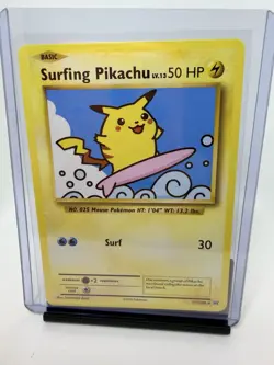 Pokemon TCG XY Evolutions Surfing Pikachu - 111/108 - Secret Rare Black STAR (64 - Image 1