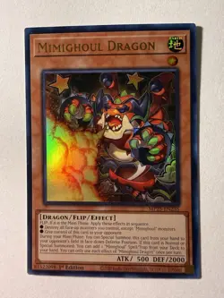 2025 Yugioh Mimighoul Dragon MP25-EN235 Ultra Rare 1st Edition Yugioh - Image 1
