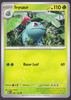 Ivysaur Mega Evolution 002/132 Pokemon TCG Card NM - Image 1