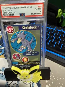 Golduck #55 Burger King Poketrivia Pokemon Card PSA 6 - Image 1