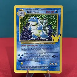 Pokemon TCG Blastoise Celebrations Card 2/102 25th Anniversary Edition NM - Image 1
