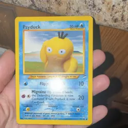 Pokemon TCG Psyduck Card Neo Destiny Unlimited 79/105 50 HP Basic Common Regular - Image 1