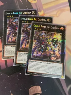 YUGIOH - GOBLIN BIKER BIG GABONGA X3 - STARLIGHT RARE - MP25 - NM - 1ST ED - Image 1