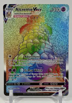 Pokemon TCG Alcremie VMAX Shining Fates 073/072 Rainbow Secret Rare NM - Image 1