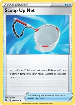 Scoop Up Net - Pokemon TCG - 165/192 Rebel Clash Uncommon Damaged - Image 1