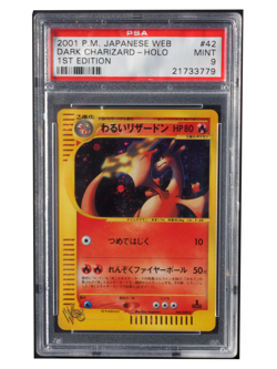 Pokemon Dark Charizard Web 1st Edition Japanese Holo #042 PSA 9 Mint LOW POP - Image 1