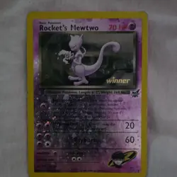 Pokemon TCG Rocket's Mewtwo 8 Best of Game Winner Promo Holo 70HP English 2003 - Image 1
