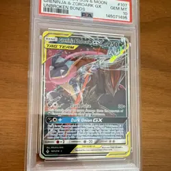 Pokemon Greninja & Zoroark GX Holo Sm-Unbroken Bonds 107/214 PSA 10 2019 - Image 3