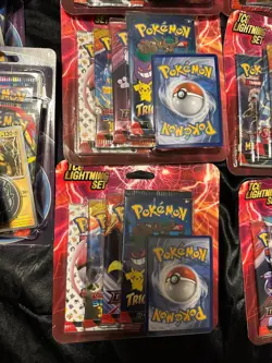 Pokemon TCG Lot 3 Blister Packs Ascended Heroes + Lightning Set Random - Image 1