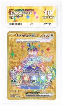 Terapagos ex 173/142 Sv07: Stellar Crown Holo Hyper Rare Ace 10 Pokemon - Image 1