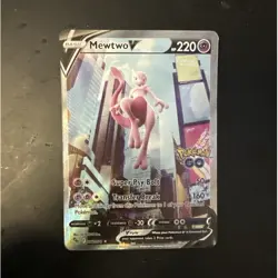 Pokemon Mewtwo V Full Art Ultra Rare Holo 072/078 Pokemon GO 220 HP Psychic - Image 1