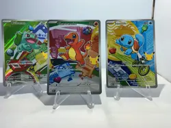 Pokemon TCG First Partner Illustration Collection Series 1 Kanto Gen 1 Starters - Image 1