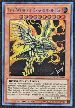 Winged Dragon of Ra 1996 Limited Ed Secret Rare Holo Yugioh TN19-EN009 (NM) - Image 1