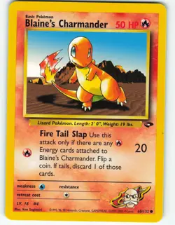 Blaine's Charmander - 60/132 Gym Challenge - Pokemon TCG - 2000 - Image 1