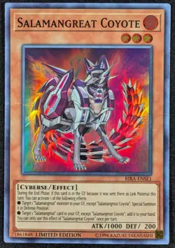 Salamangreat Coyote 1996 Limited Ed Super Rare Holo Yugioh RIRA-ENSE1 (NM) - Image 1