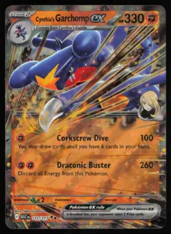 2025 MEGA EVOLUTION: ASCENDED HEROES CYNTHIA'S GARCHOMP EX NM DOUBLE RARE - Image 1