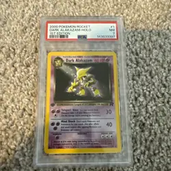 Pokemon Dark Alakazam 1/82 Team Rocket 1st Edition Holo psa 7 - Image 1