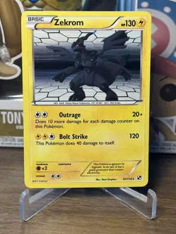 2011 ZEKROM 47/114 Holo Rare Pokemon TCG Black and White Base Set NM - Image 1