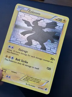2011 ZEKROM 47/114 Holo Rare Pokemon TCG Black and White Base Set NM - Image 3