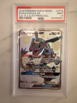 Pokemon Rayquaza GX 177A/168 Sun & Moon Full Art Promo Holo PSA 9 - Image 1