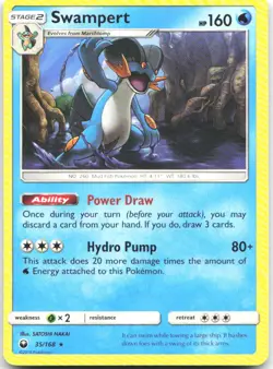 Swampert 35/168 Rare Celestial Storm Pokemon Near Mint - Image 1