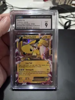 Pokemon Pikachu ex XY84 (2015) Black Star Promo Legendary Collection CGC 9 - Image 1