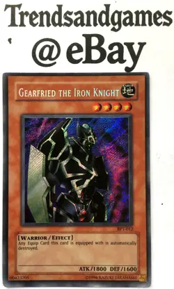 YUGIOH - GEARFRIED THE IRON KNIGHT - BPT-012 - SECRET RARE - NEAR MINT - PROMO - Image 1