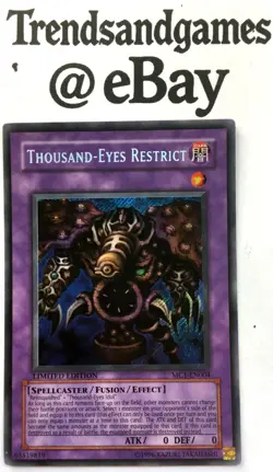 YUGIOH - THOUSAND-EYES RESTRICT - MC1-EN004 - VO - SECRET RARE - NEAR MINT PROMO - Image 1