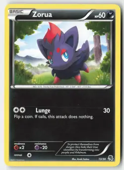 Pokemon - Zorua (#13) #13/30 - BW Trainer Kit: Excadrill & Zoroark Common - Image 1