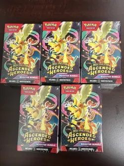 Pokemon Ascended Heroes Booster Bundle SEALED Lot Of 5 - Image 1