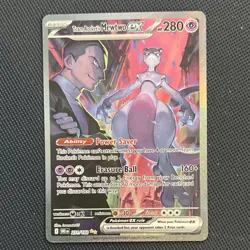 Pokemon Team Rocket's Mewtwo ex Sv10: Destined Rivals 231/182 Illustration Rare - Image 1