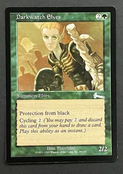 DARKWATCH ELVES - MTG Magic the Gathering Card - Urza's Legacy - Uncommon-ex - Image 1