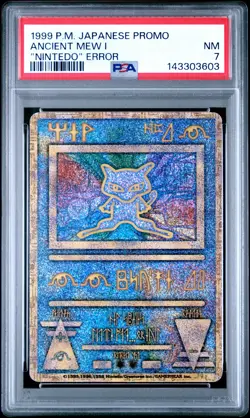 1998-99 POKEMON JAPANESE POKEMON JAPANESE PROMO ANCIENT MEW I PSA 7 - Image 1