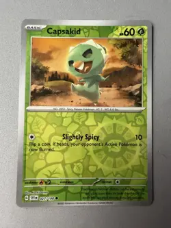 Pokemon TCG * Scarlet & Violet * 27/198 Capsakid REVERSE HOLO Common * FRESH PK - Image 1