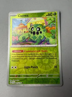 Pokemon TCG * Scarlet & Violet * 5/198 Cacnea REVERSE HOLO Common * FRESH PK - Image 1