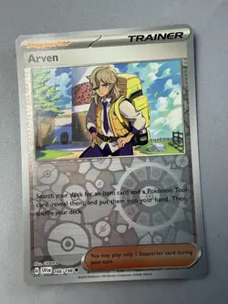 Pokemon TCG * Scarlet & Violet * 166/198 Arven REVERSE HOLO Uncommon * FRESH PK - Image 1