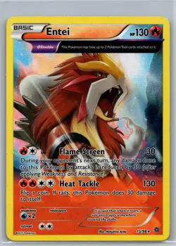Entei 15/98 Holo R Ancient Origins Holo MP/ HP Pokemon - Image 1