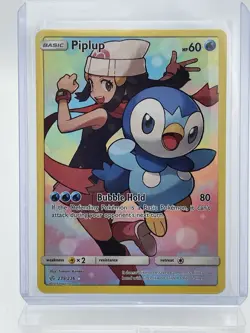 Pokemon Piplup Full Art Holo 239/236 SM Cosmic Eclipse Secret Rare - Image 2