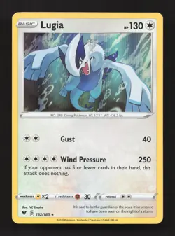 Lugia 132/185 Holo Rare Vivid Voltage Pokemon Holo Near Mint - Image 1