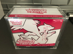 White Flare Pokemon Center PC ETB *SEALED* in Acrylic case - Image 2
