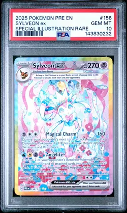 2025 Pokemon Pre En-Prismatic Evolutions #156 Sylveon Ex SIR PSA 10 - Image 1