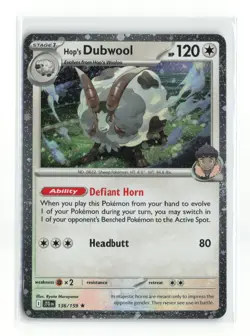 HOP'S DUBWOOL 136/159 COSMOS HOLO POKEMON TCG NM-LP - Image 1