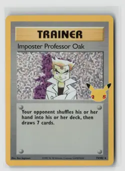 IMPOSTER PROFESSOR OAK #73/102 CELEBRATIONS CLASSIC COLLECTION POKEMON TCG NM - Image 1